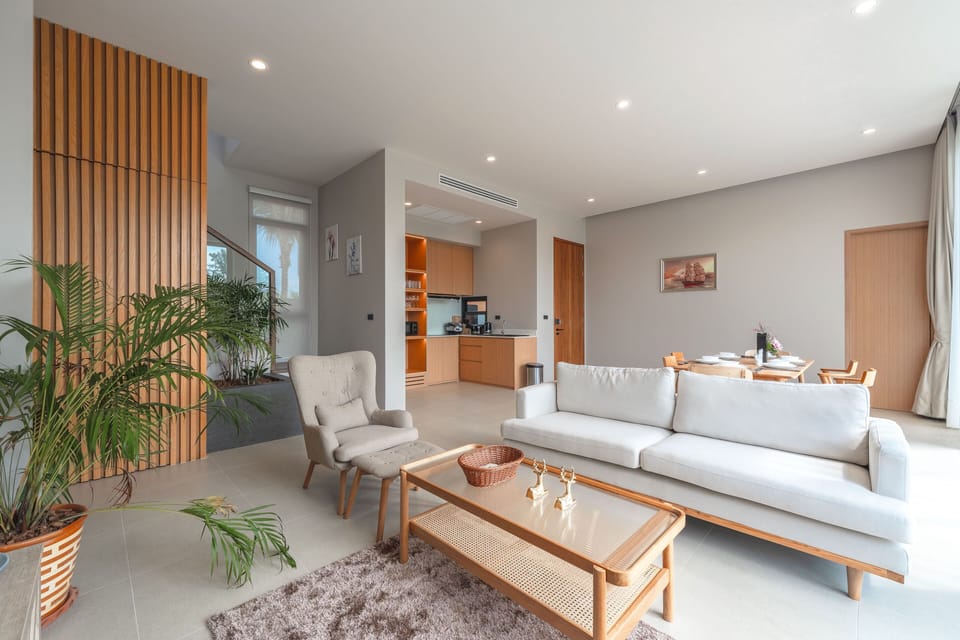 Design Villa, 3 Bedrooms, Pool View | Living area | 46-inch flat-screen TV with cable channels
