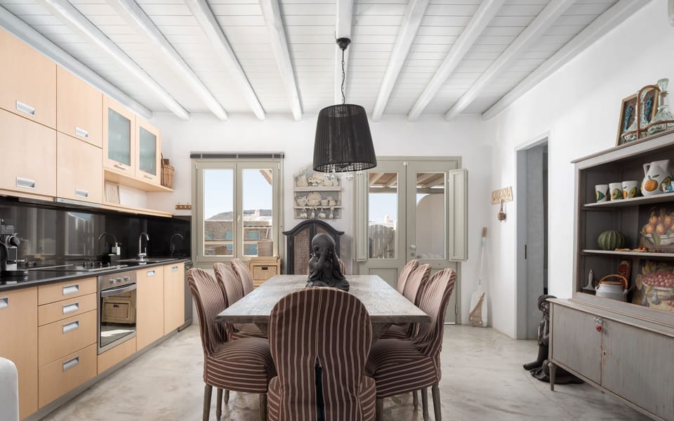 Villa, Sea View | Private kitchen | Full-size fridge, microwave, oven, dishwasher