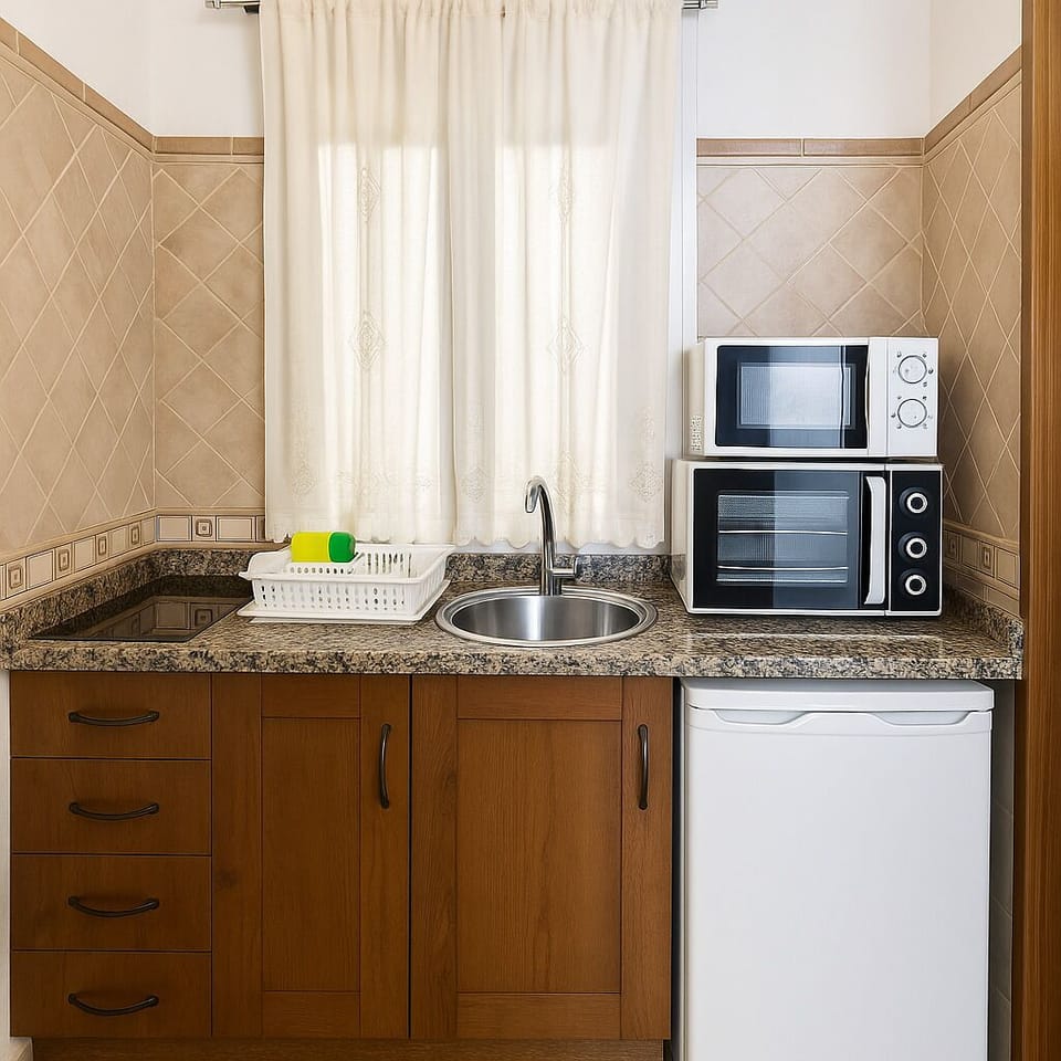 Comfort Suite | Private kitchen | Mini-fridge, microwave, stovetop, cookware/dishes/utensils