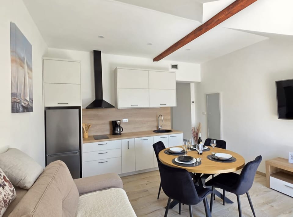 Apartment (One Bedroom Apartment with Terrace) | Private kitchen | Fridge