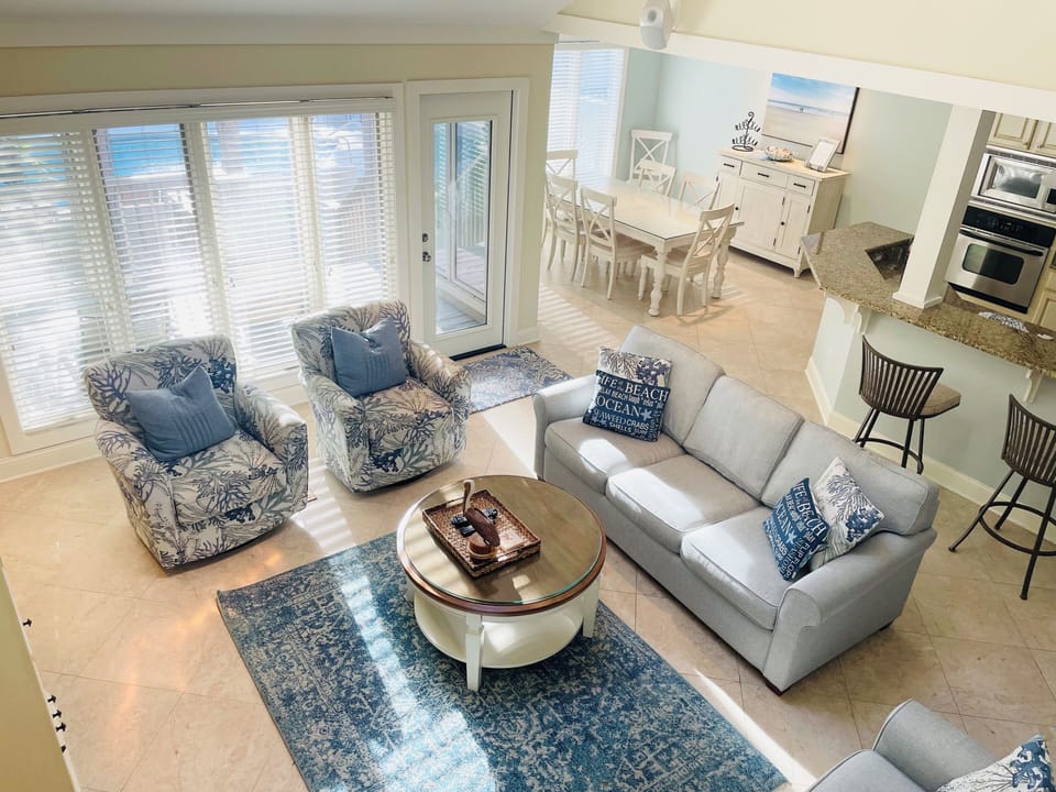 Villa, Multiple Beds, Kitchen, Pool View (40 Turtle Lane) | Living area | 42-inch flat-screen TV with digital channels
