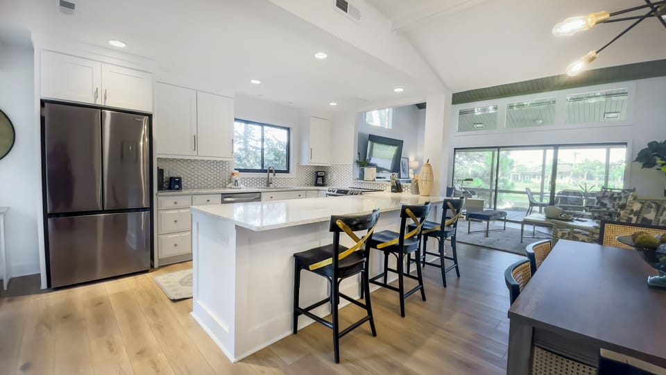 Villa, Multiple Beds, Kitchen, Golf View (6960 Fairway One) | Private kitchen | Coffee/tea maker, dining tables