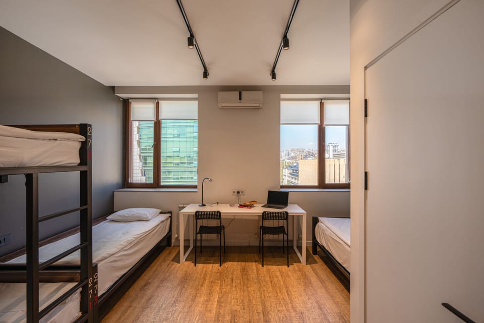 Shared Dormitory, Women only with private bathroom, Non Smoking , City View (4 Beds) | Egyptian cotton sheets, premium bedding, in-room safe, blackout drapes