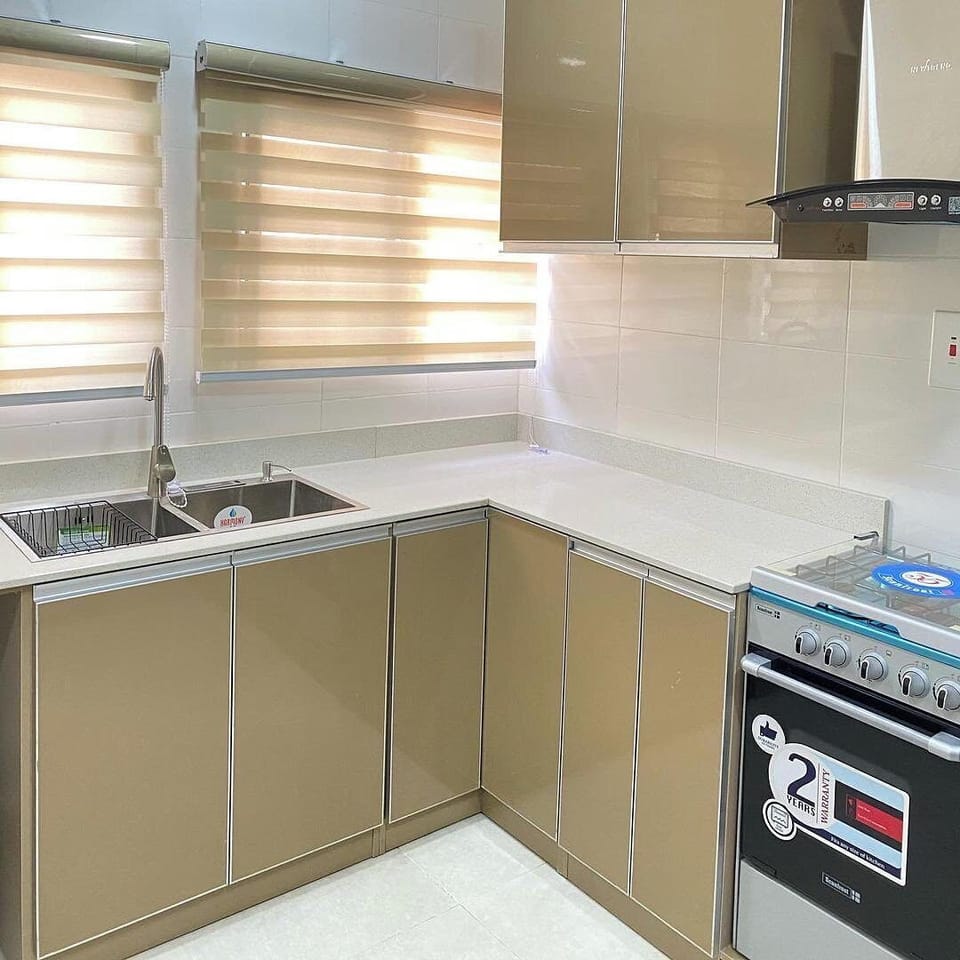 Economy Apartment, Balcony, City View | Private kitchen | Fridge, microwave, oven, stovetop