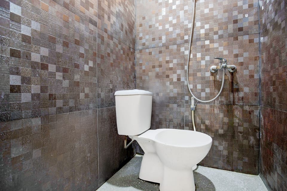 Shower, free toiletries, bidet, towels