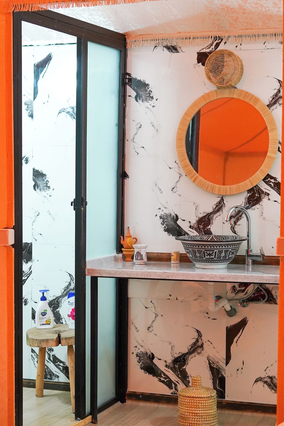 Luxury Quadruple Room, Mountain View | Bathroom | Free toiletries, slippers, bidet, towels
