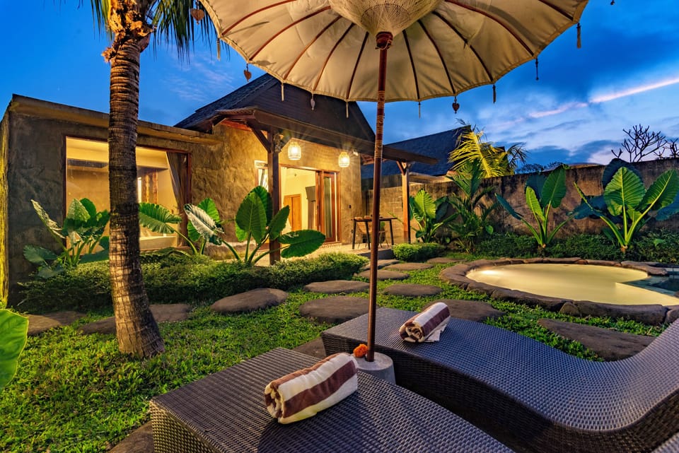 Luxury Villa, 1 King Bed, Private Pool, Garden View | 1 bedroom, premium bedding, desk, laptop workspace