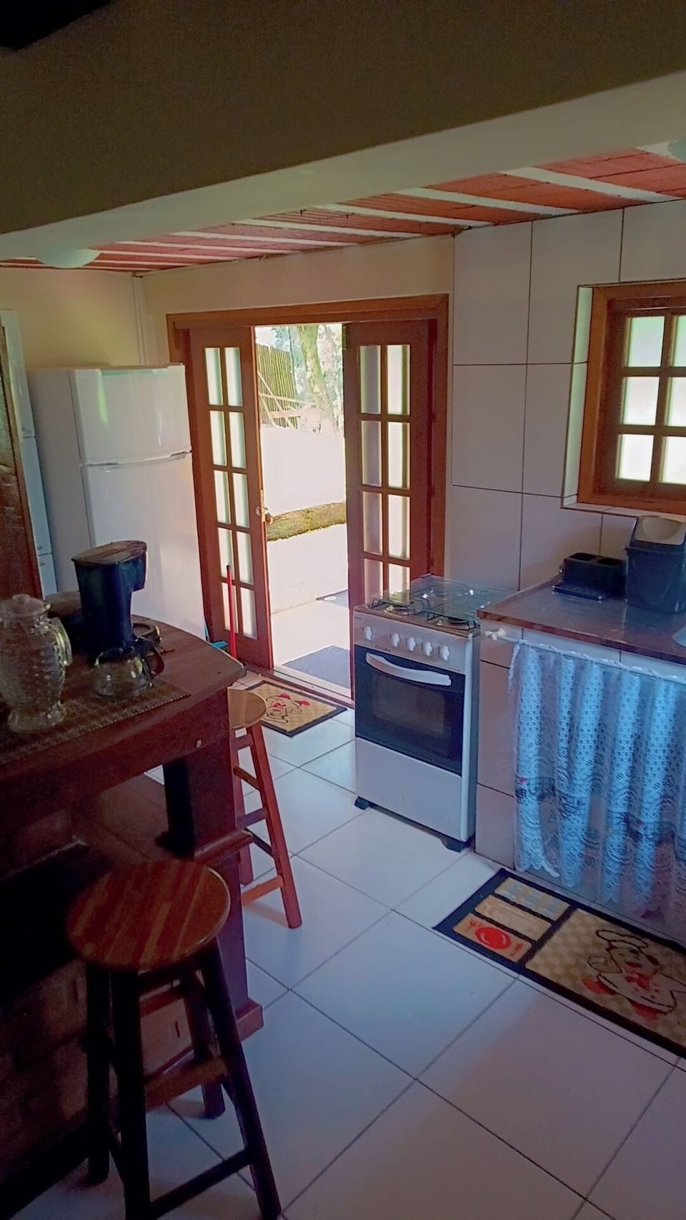 Classic Chalet, River View | Private kitchen | Mini-fridge, oven, cookware/dishes/utensils