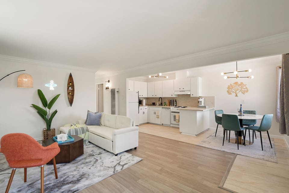 Family Apartment, 2 Bedrooms, Balcony, Ocean View | Living area | 55-inch LED TV with digital channels