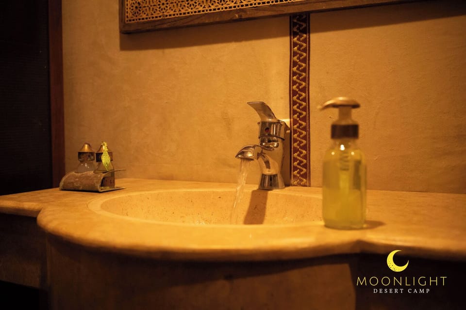 Shower, bidet, towels, soap