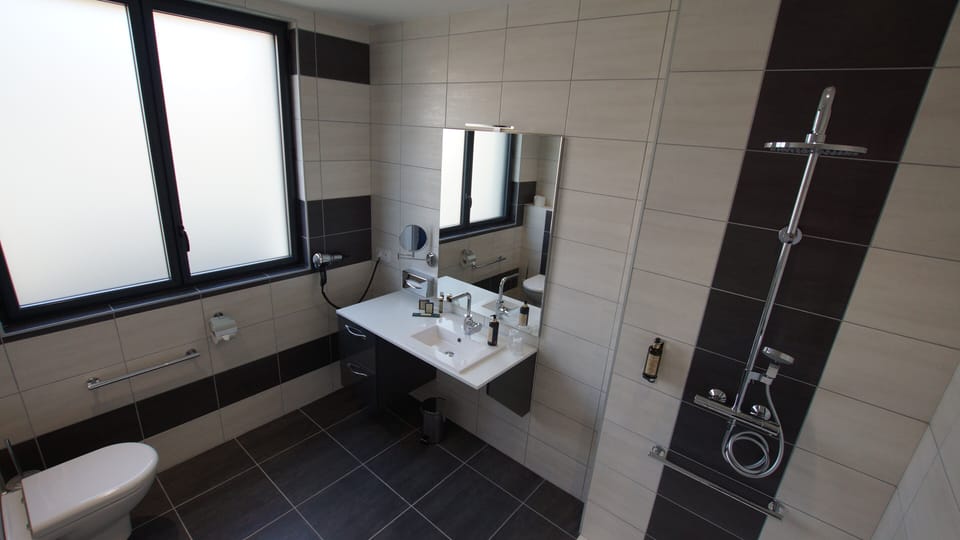 Superior Double Room | Bathroom | Free toiletries, hair dryer, towels, soap