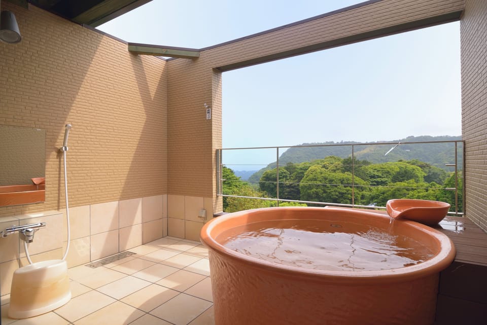 Standard Twin Room, Balcony, Partial Ocean View | Bathroom | Separate tub and shower, spring water tub, hair dryer, electronic bidet