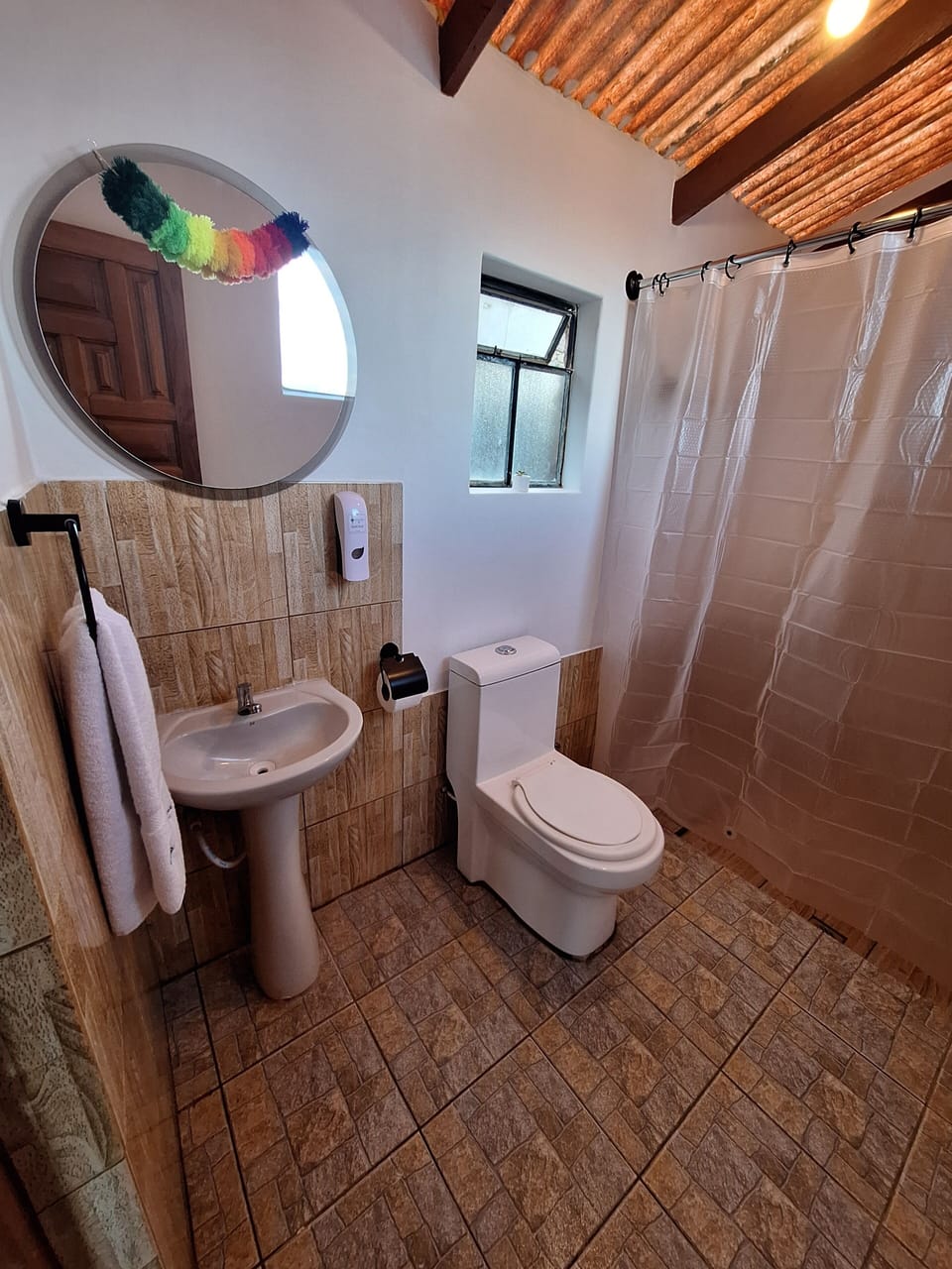 Panoramic Twin Room | Bathroom | Shower, towels, soap, shampoo