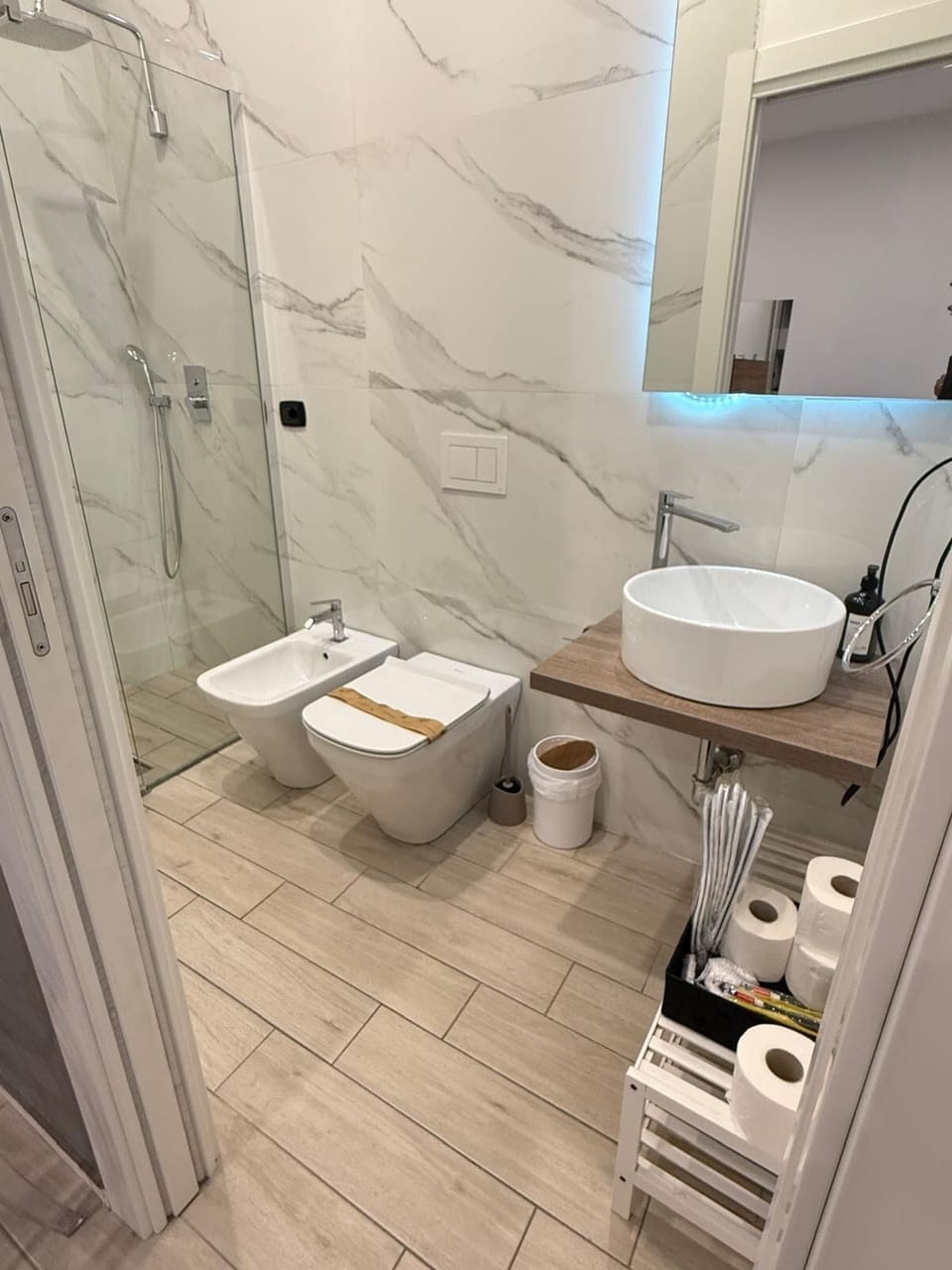 Economy Quadruple Room, 1 Bedroom, Courtyard View | Bathroom | Slippers, bidet