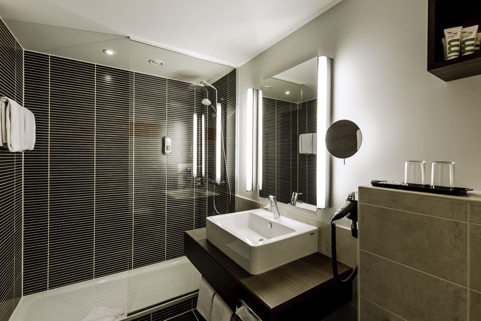 Privilege, Room, 1 Double Bed | Bathroom | Combined shower/tub, eco-friendly toiletries, hair dryer, towels