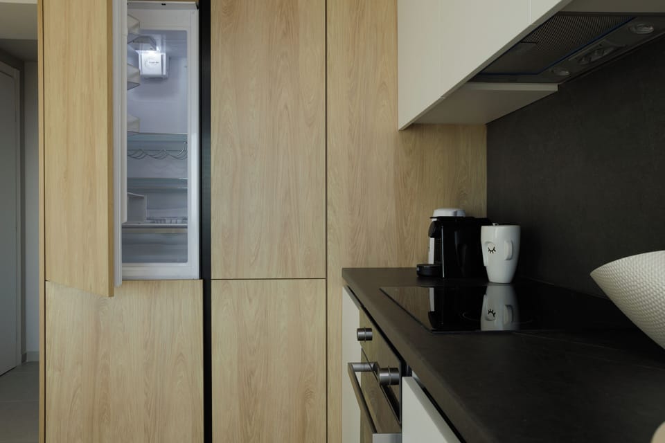 Apartment, Balcony, Sea View | Private kitchen | Full-size fridge, oven, dishwasher, espresso maker