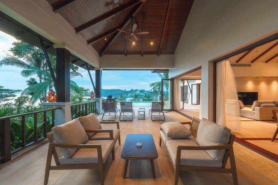 Villa, Bay View | Living area | Flat-screen TV