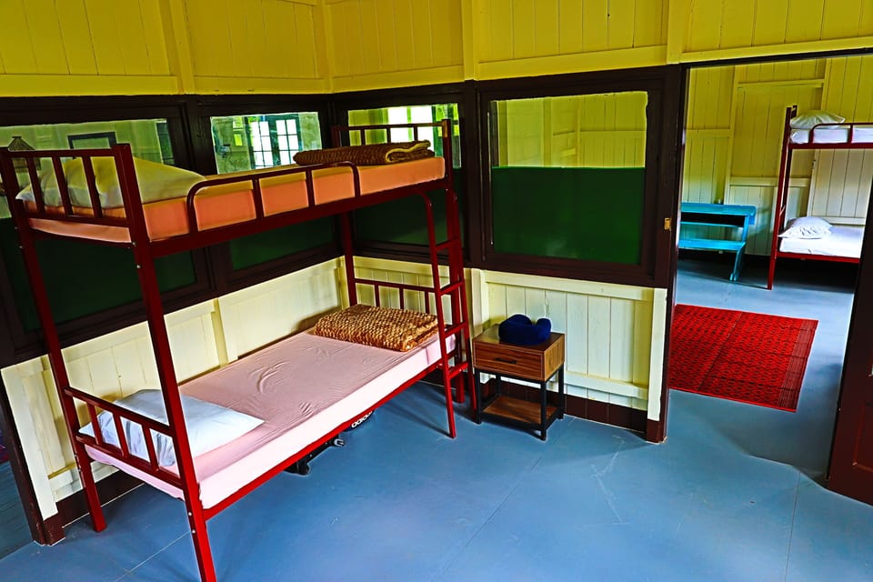 Economy Shared Dormitory, Garden View | Desk, bed sheets