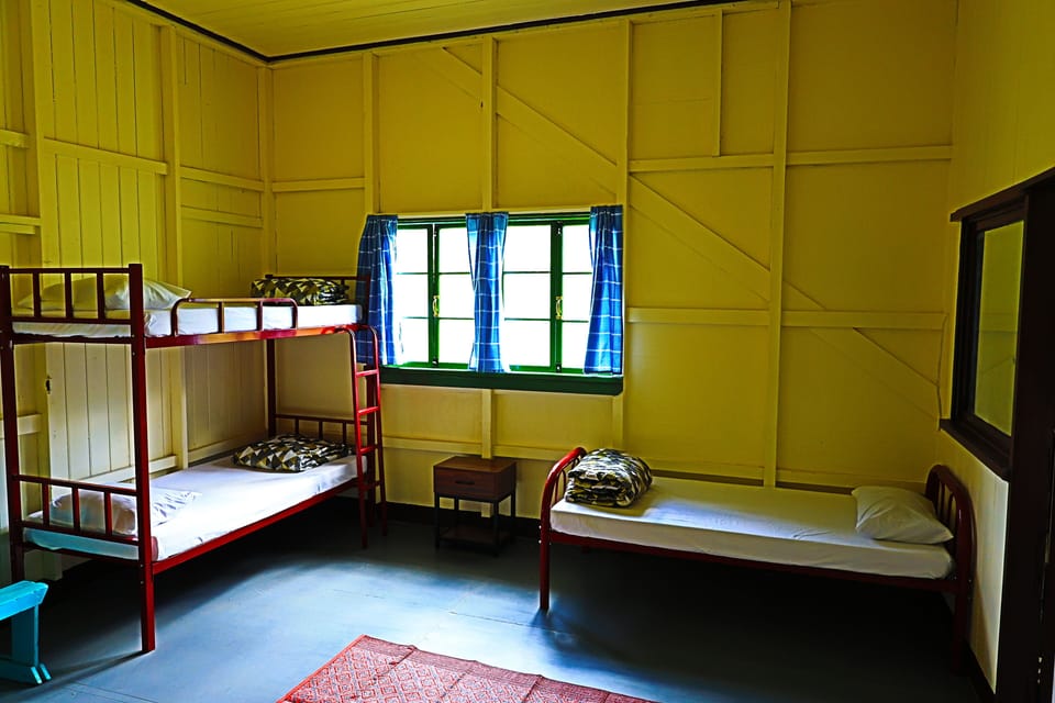 Economy Shared Dormitory, Garden View | Desk, bed sheets