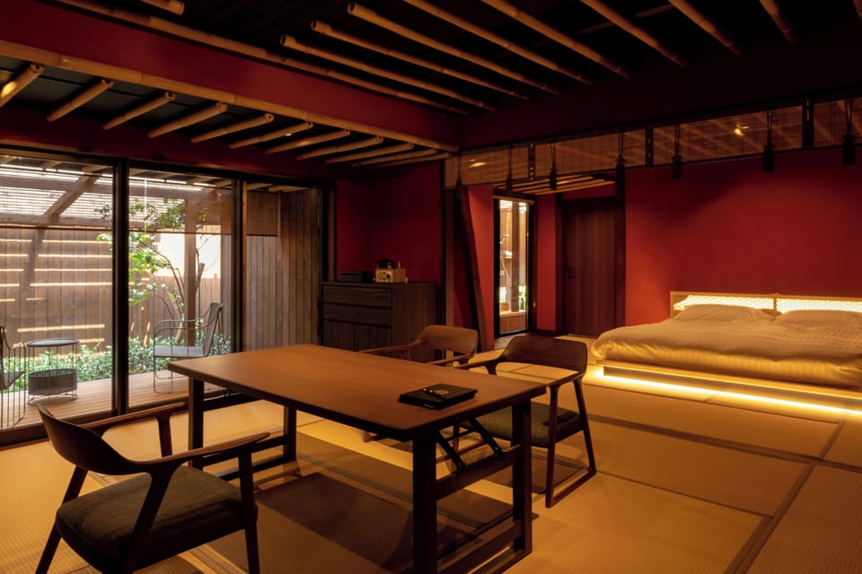 Premium Room with Hot Spring Open-Air Bath [Hibiki], Non Smoking | Living area