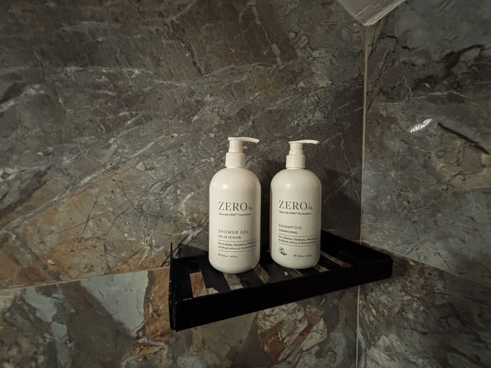 Family Suite | Bathroom | Shower, hair dryer, towels, soap