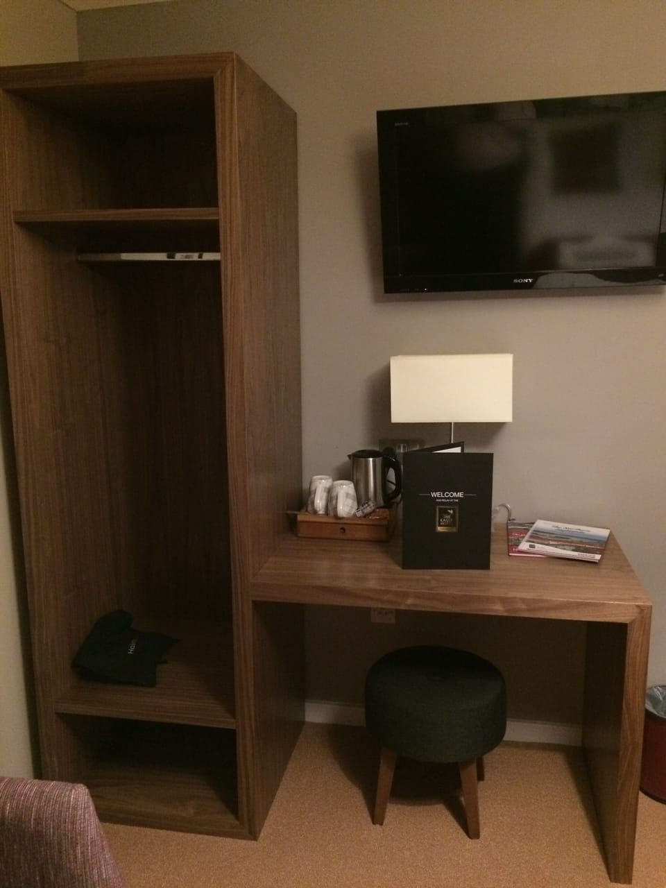 Desk, laptop workspace, iron/ironing board, free WiFi