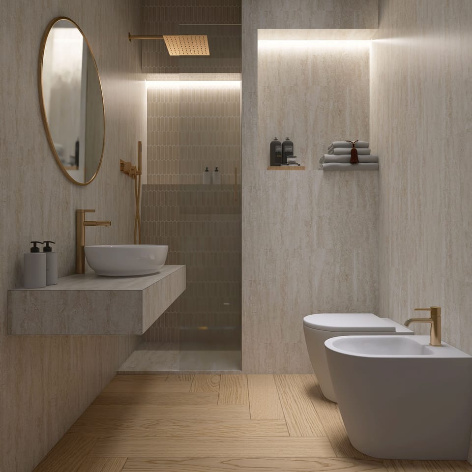 Deluxe Double Room | Bathroom | Shower, hair dryer, bidet, towels