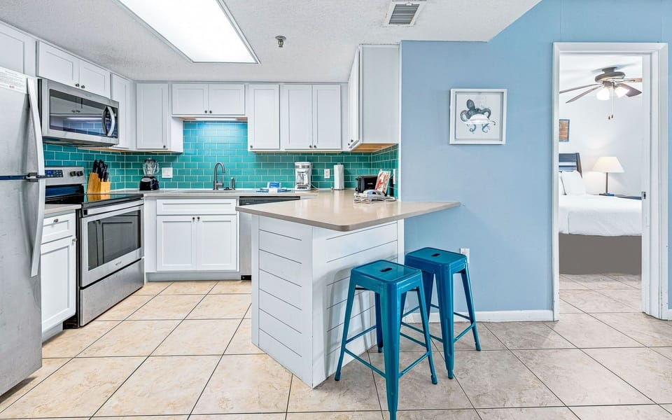 Condo, 2 Bedrooms | Private kitchen | Coffee/tea maker, fridge, oven