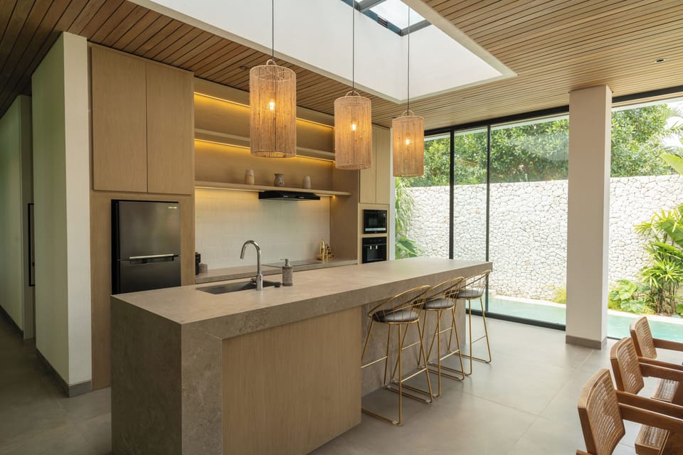 Luxury Villa, 2 Bedrooms, Private Pool, Pool View | Private kitchen | Fridge, microwave, oven, stovetop