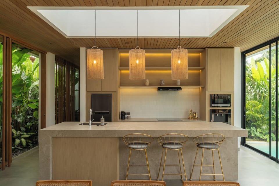 Luxury Villa, 2 Bedrooms, Private Pool, Pool View | Private kitchen | Fridge, microwave, oven, stovetop
