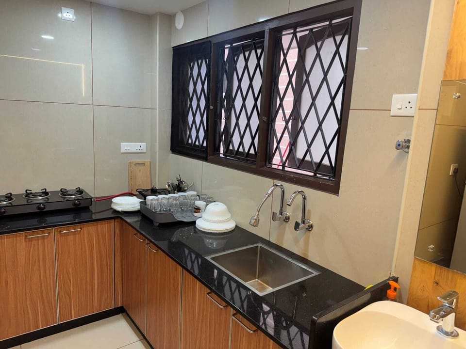 Shared fridge, microwave, electric kettle