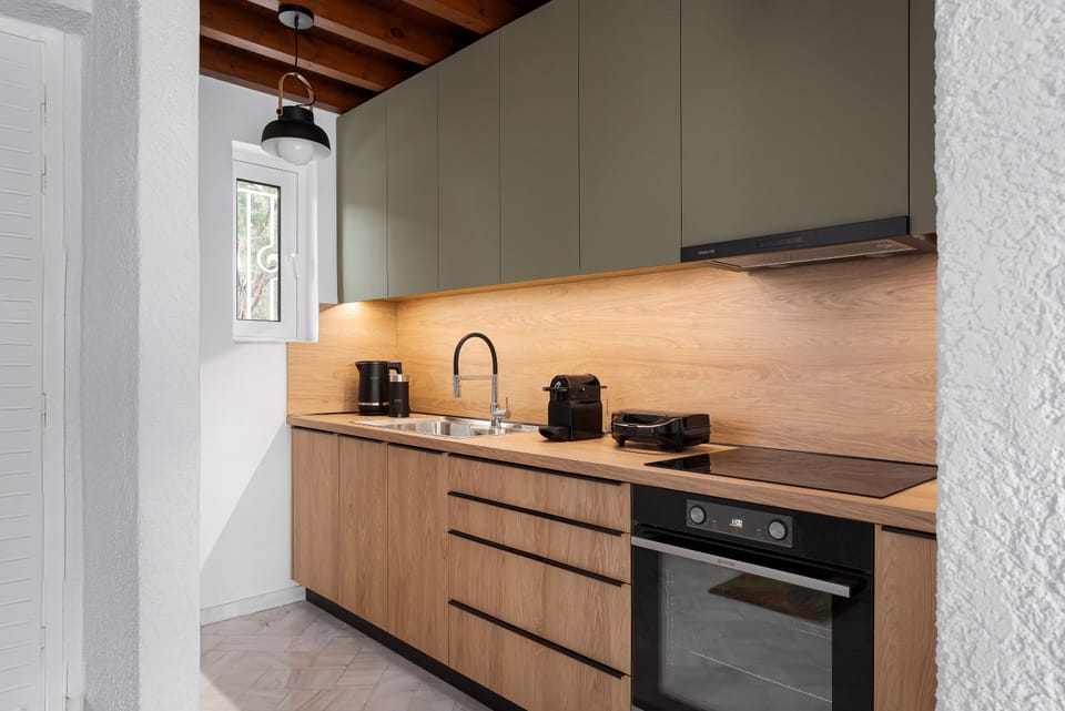 Villa, Sea View | Private kitchen | Full-size fridge, microwave, oven, dishwasher