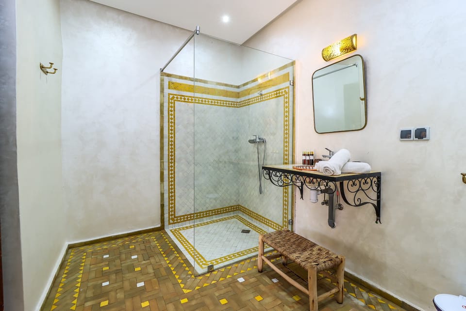 Comfort Triple Room, Patio | Bathroom | Shower, slippers, towels, soap