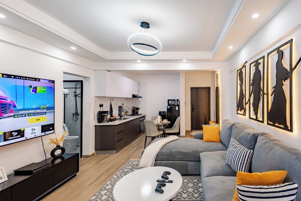Apartment, 1 Bedroom, Accessible, Smoking | Living room