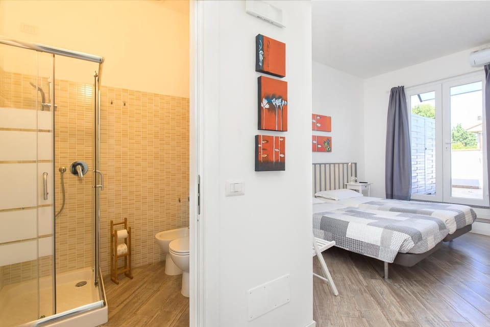 Laptop workspace, cribs (free), WiFi (free), bed sheets
