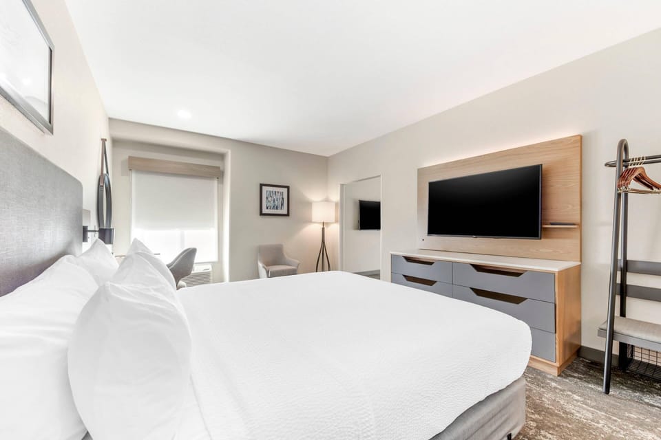 Standard Room, 1 King Bed, Non Smoking | In-room safe, desk, laptop workspace, iron/ironing board