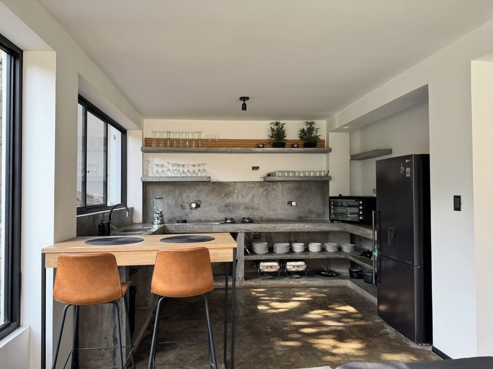 Apartment, Garden View | Private kitchen | Fridge, microwave, oven, dishwasher