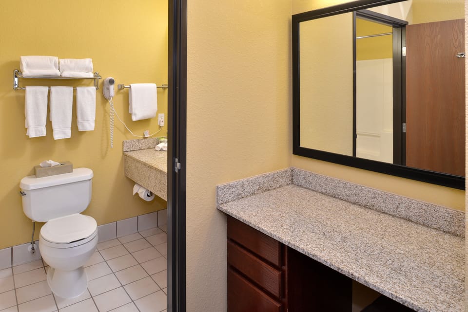Free toiletries, hair dryer, towels, soap