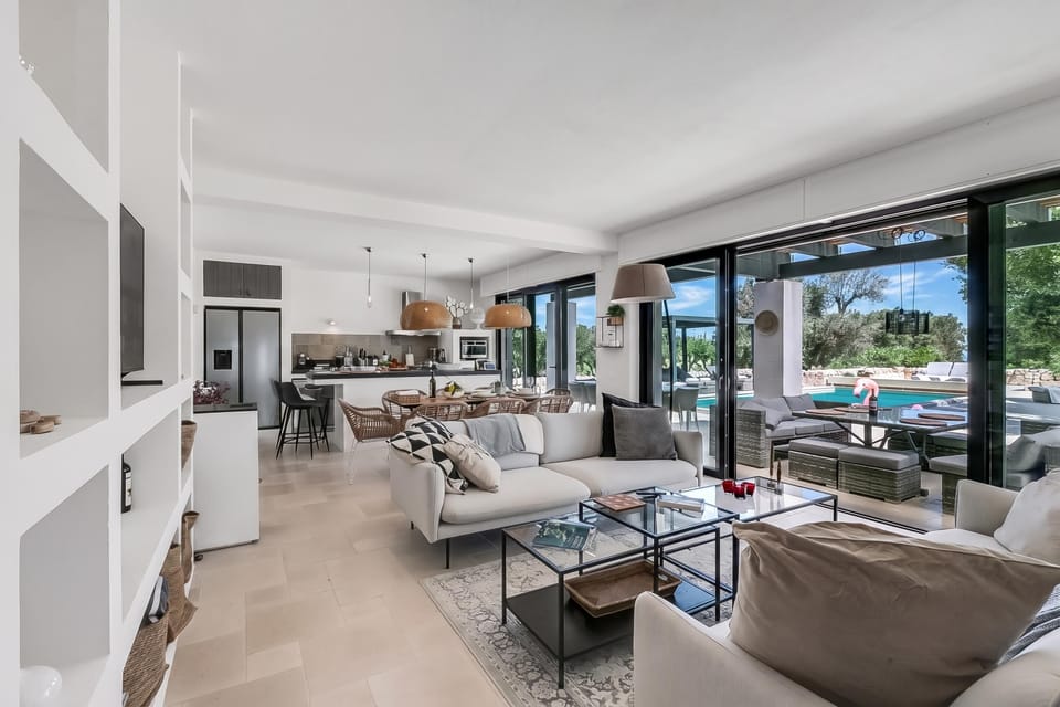 Family Villa, 4 Bedrooms, Private Pool (Villa Tartaruga Luxury With Pool) | Living area | Flat-screen TV