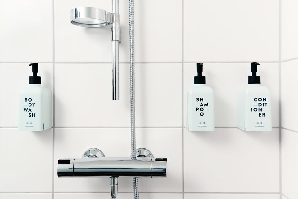 Hair dryer, towels