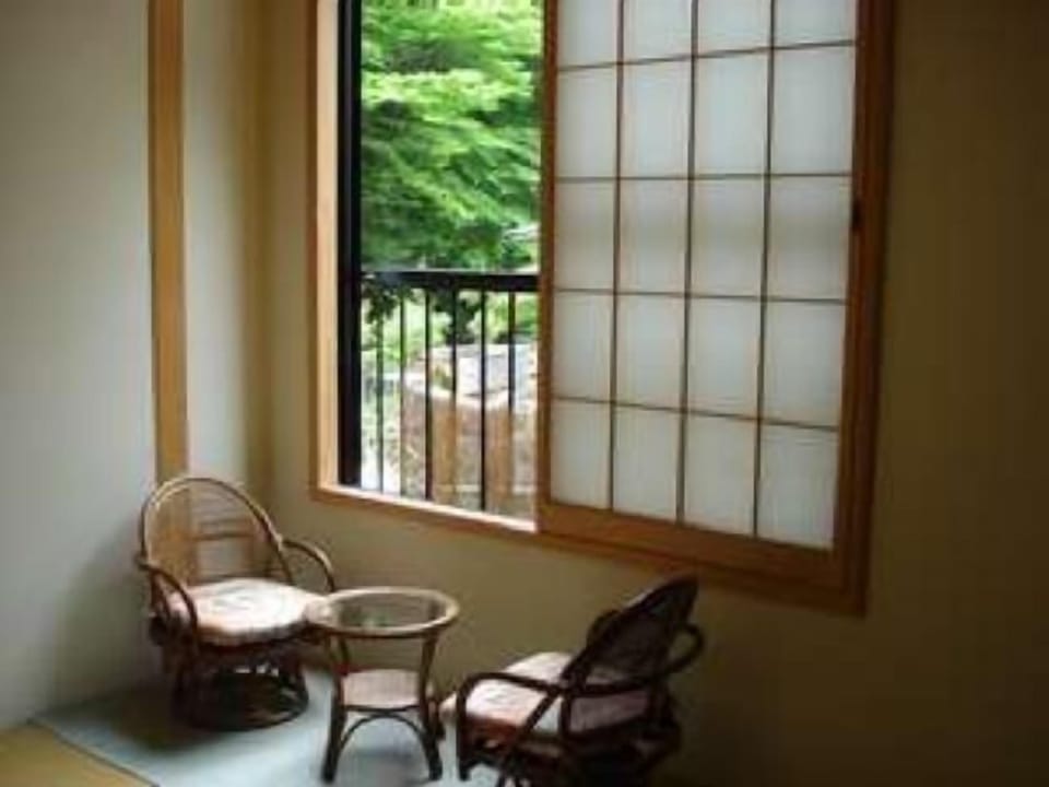 Hou - Japanese Style Room with partial open-air bath | Living area | TV