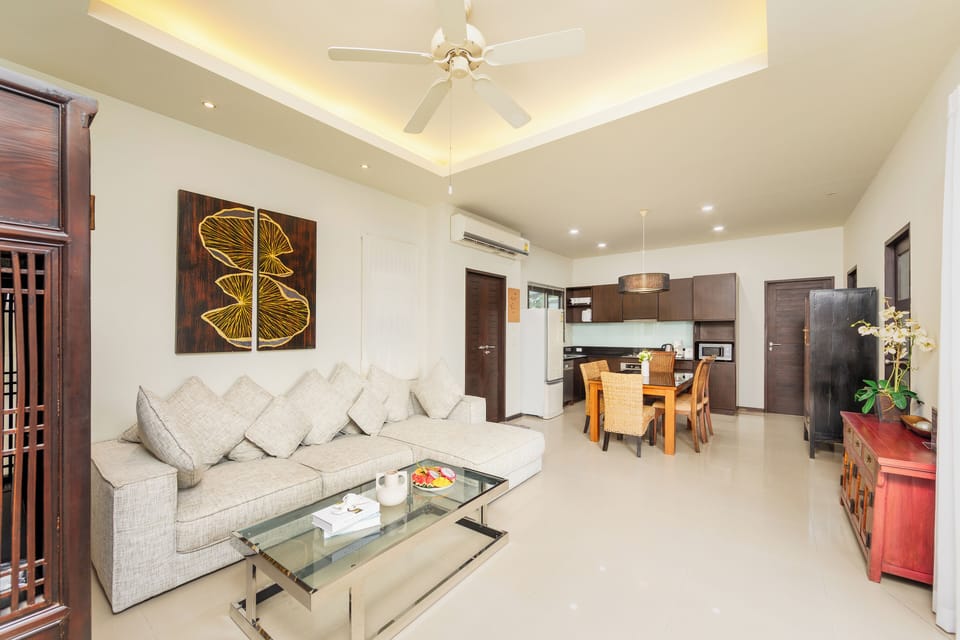 2 Bedroom Private Pool Villa | Living area | Flat-screen TV, DVD player