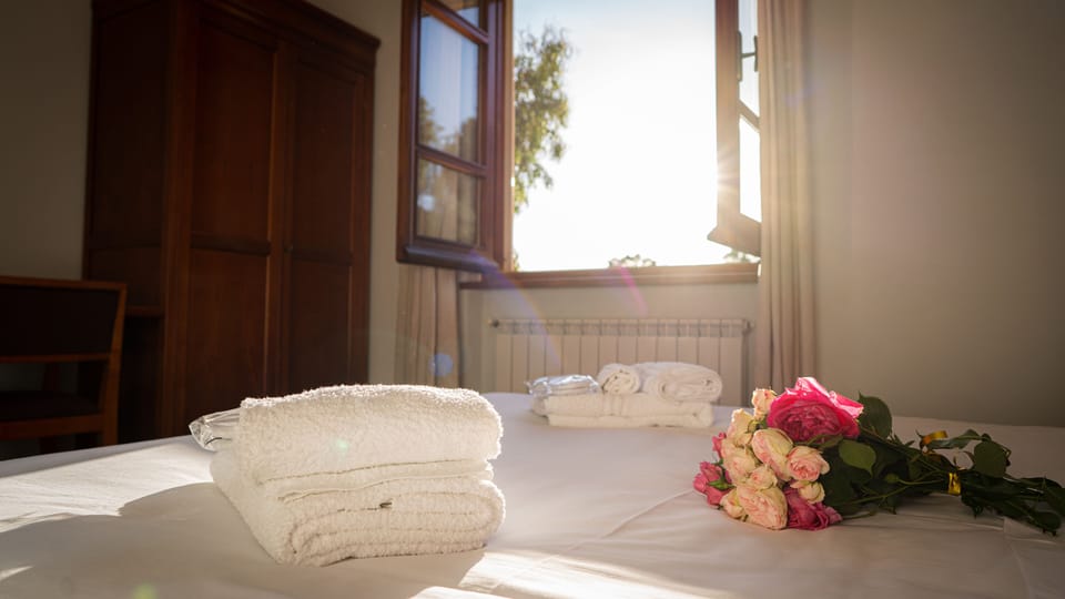 Double or Twin Room, Pool View | Bed sheets