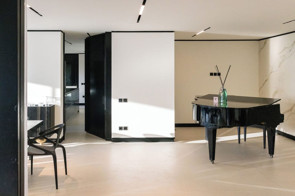 Villa, Sea View | Living area | 60-inch Smart TV with digital channels, fireplace