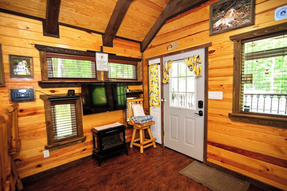 Family Cabin, Hill View | Living area | Flat-screen TV, DVD player