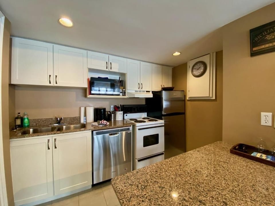 Standard Apartment, 1 Queen Bed with Sofa bed, Mountain View, Mountainside | Private kitchen | Coffee/tea maker, fridge, microwave, oven