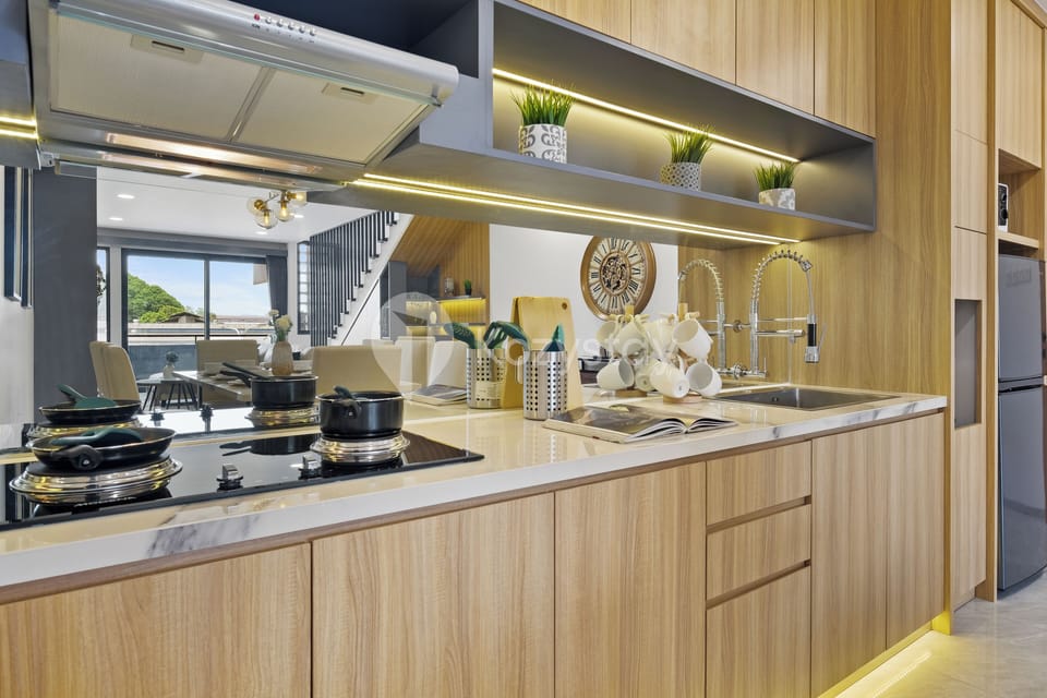 Apartment, 3 Bedrooms, River View | Private kitchen | Full-size fridge, microwave, stovetop, rice cooker