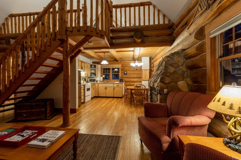 Kicking Horse Cabin | Private kitchen | Coffee/tea maker, shared fridge, electric kettle