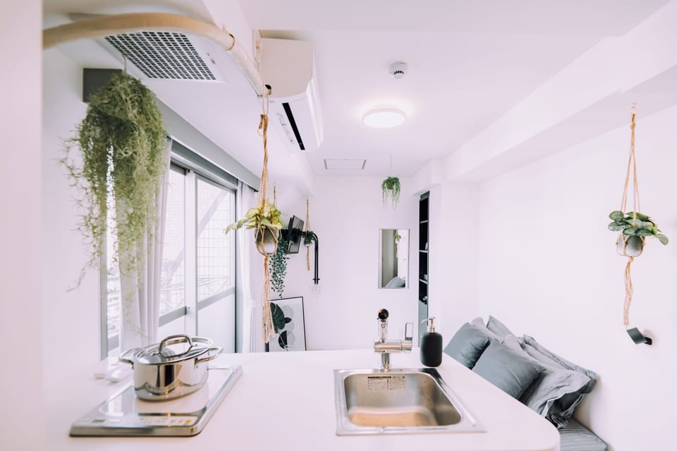 Apartment, 1 Double Bed, Non Smoking | Private kitchen | Microwave, stovetop, electric kettle, cookware/dishes/utensils