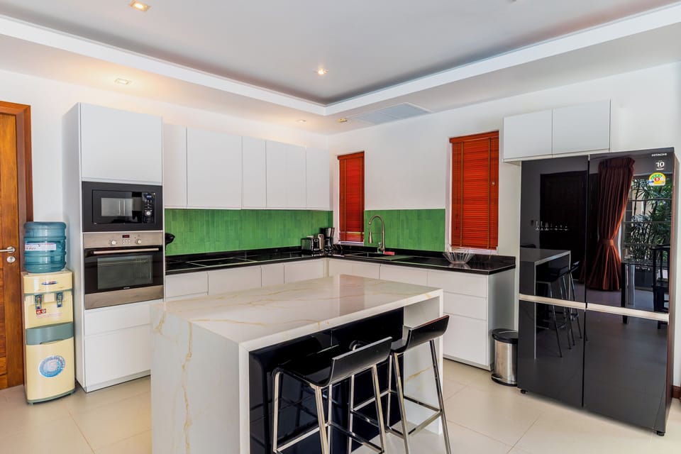 Family Villa, 3 Bedrooms, Patio, Pool View | Private kitchen | Electric kettle